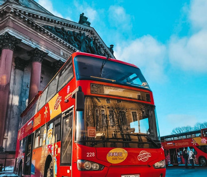 Фото Двухэтажные красные автобусы с аудио-гидом в СПБ 19